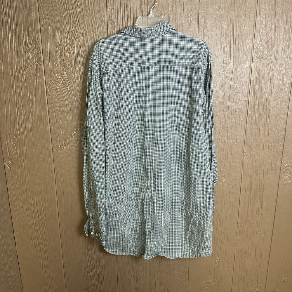 Carhartt Long Sleeve Button Down‎ Men's Size XL Tall Plaid Blue Workwear Casual - Picture 7 of 7